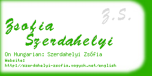 zsofia szerdahelyi business card
